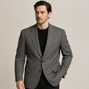 Vintage Burberrys Wool Blazer Men’s 46R | Gray Check Classic Fit Jacket